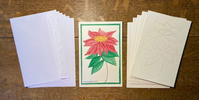 Poinsettia Greeting Cards