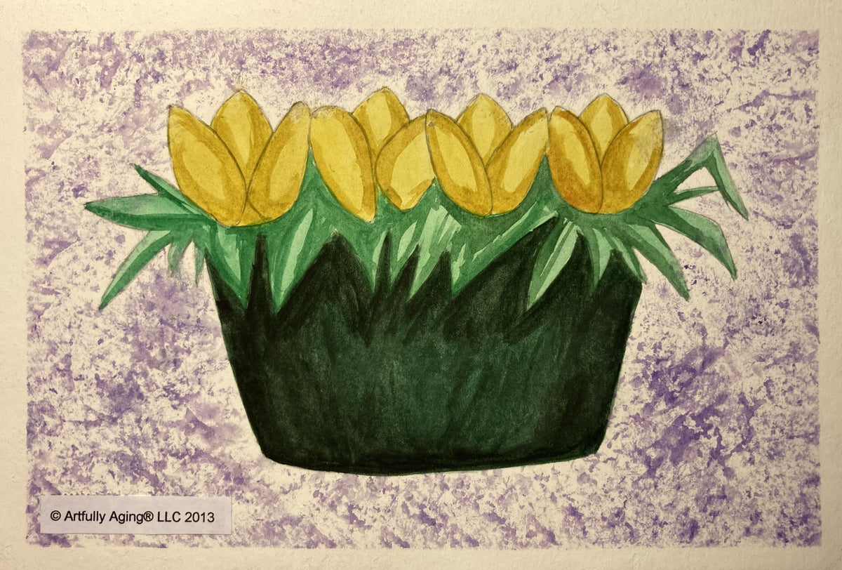 Tulips in Wide Vase