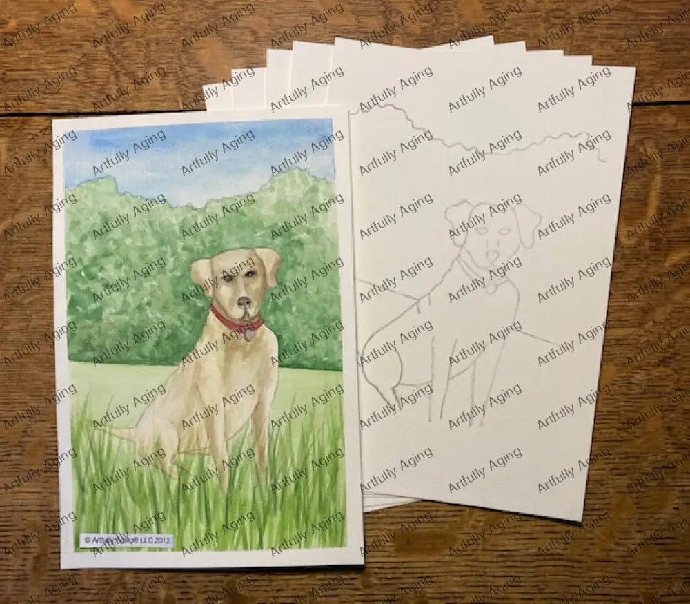 Dog on Hillside - Arts & Crafts