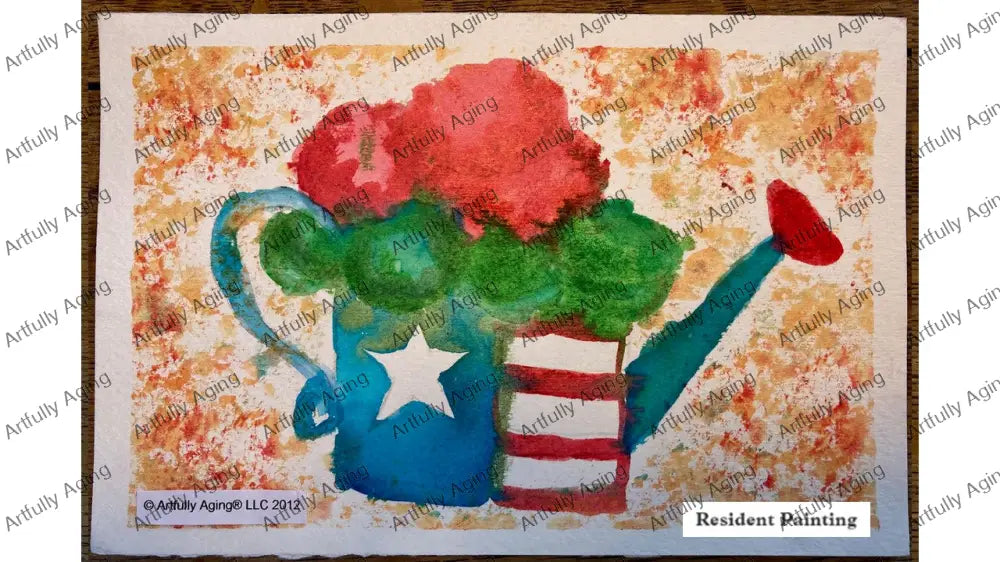Patriotic Watering Can