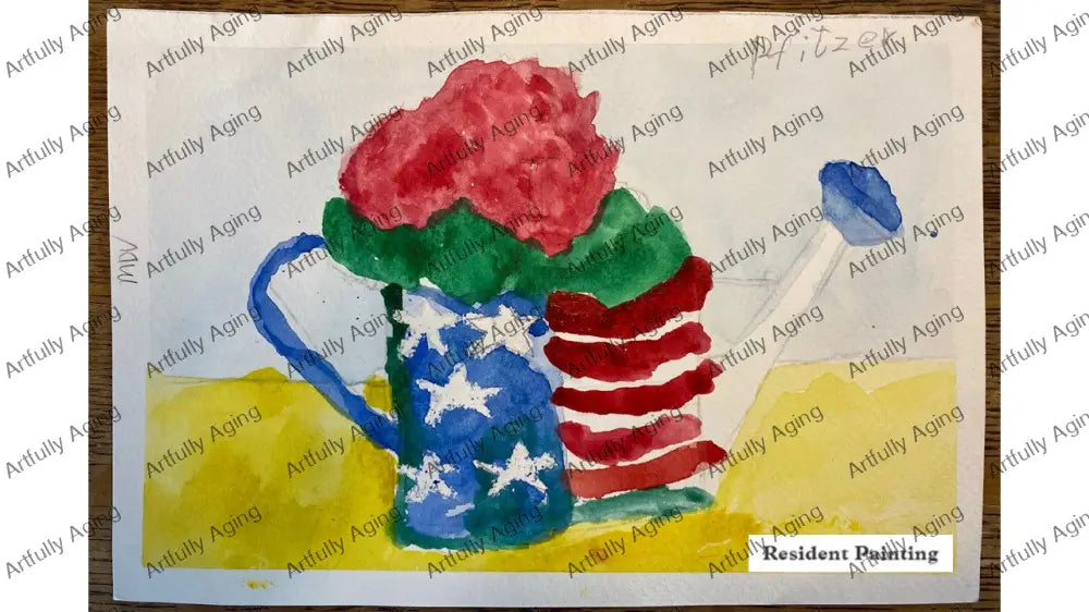 Patriotic Watering Can
