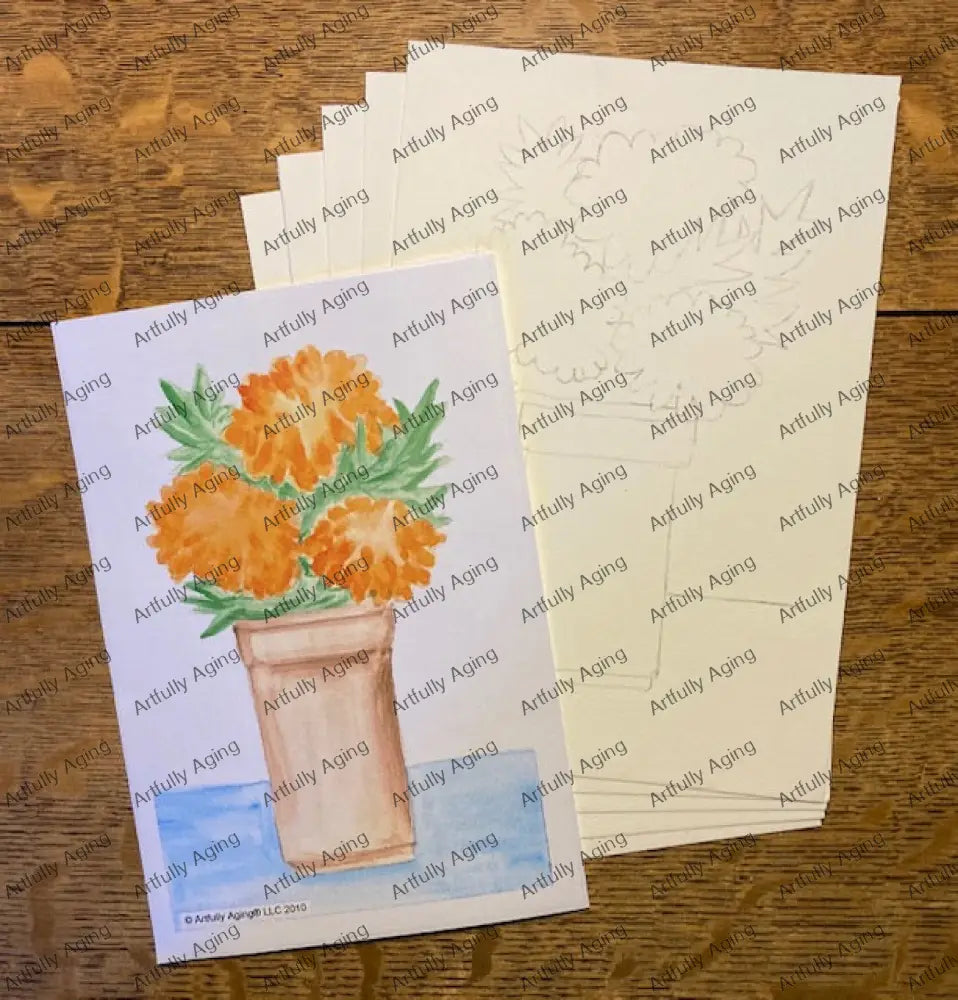 Tall Vase of Mums