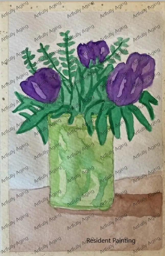 Tulips in Tall Vase