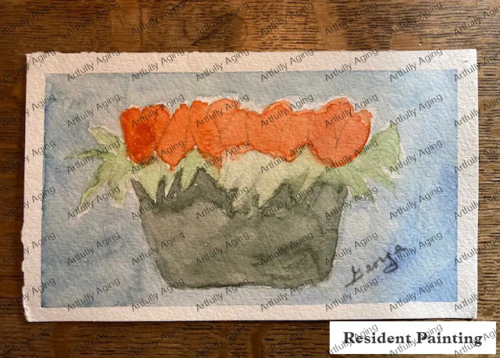 Tulips in Wide Vase