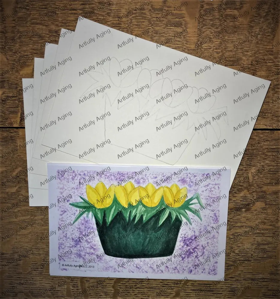 Tulips in Wide Vase
