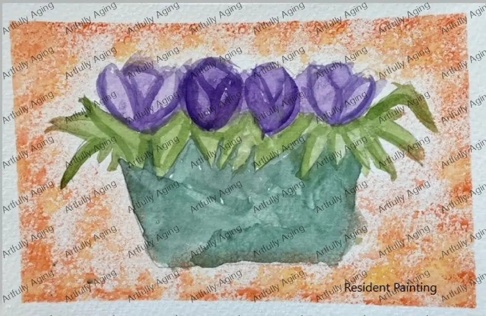 Tulips in Wide Vase
