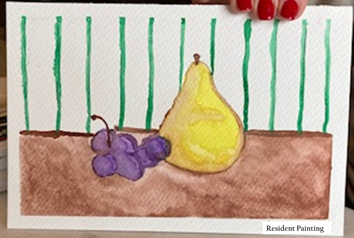 Pear/Grapes Still Life