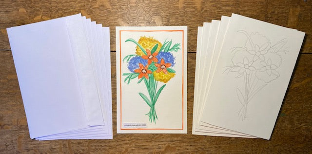 Flower Bouquet Greeting Cards