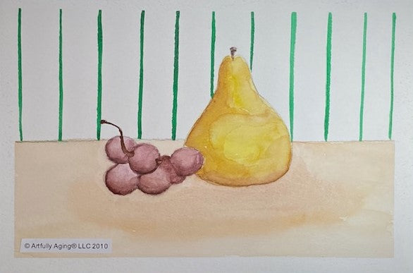 Pear/Grapes Still Life